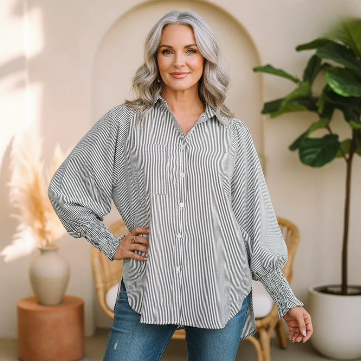 Quinlee - Stripe Relaxed Shirt