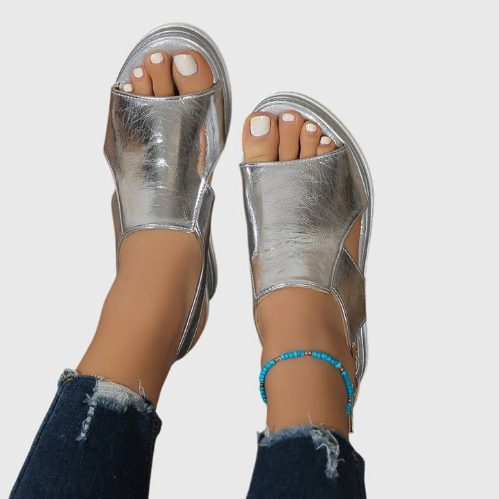 Courtney – Metallic Platform Espadrille Sandals