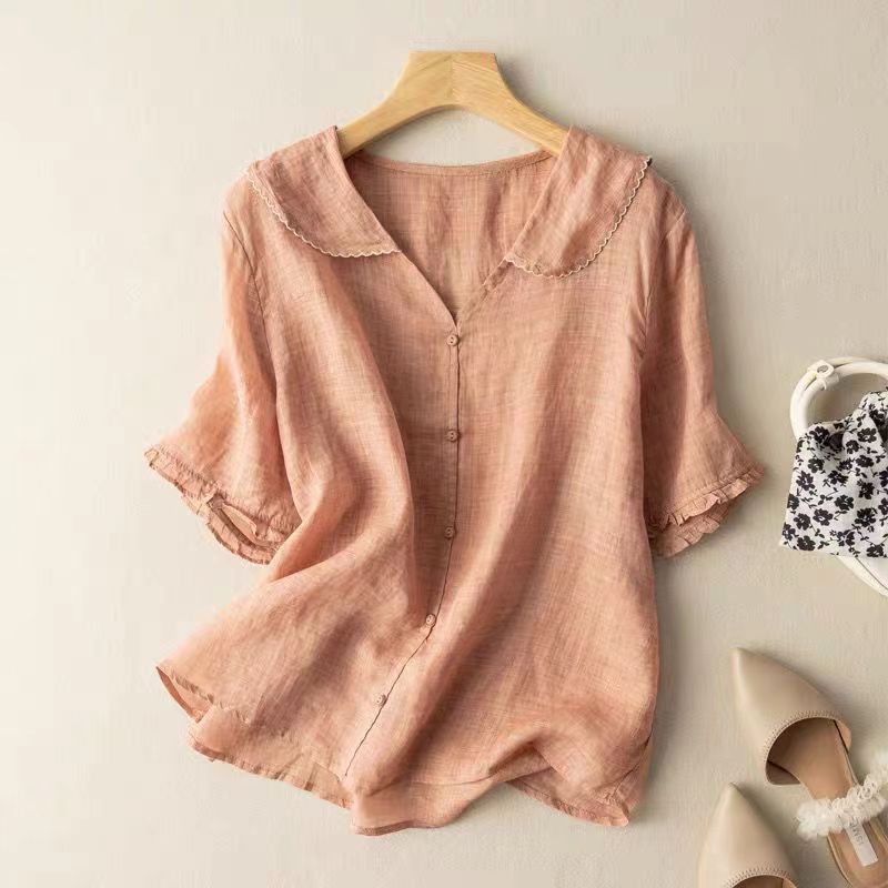 Hannah – Vintage-Inspired Scalloped Collar Blouse