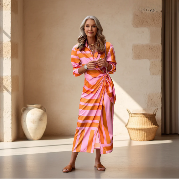 Elvina - Printed Wrap Dress