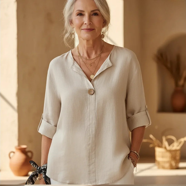 Luna - Casual V-Neck Blouse